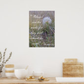 マタイ5:5は賛美おとなしいポスター ポスター (キッチン)