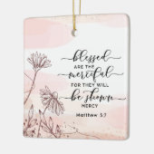 マタイ5:7賛美は慈悲の聖句である セラミックオーナメント (左)