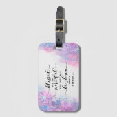 マタイ5:7賛美は慈悲の聖句である ラゲッジタグ (正面縦)