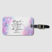 マタイ5:7賛美は慈悲の聖句である ラゲッジタグ (正面横)