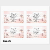 マタイ5:7賛美は慈悲の聖句である 長方形シール (シート)