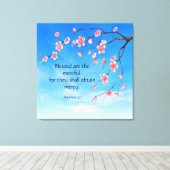 マタイ5:7 キャンバスプリント (インサイチュ (ウッドフロア))