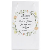 マタイ5:8は賛美ハートの聖典の中で純粋である スモールペーパーバッグ (裏面)