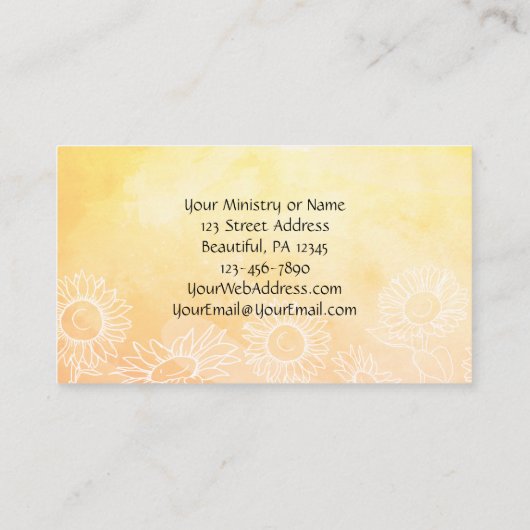 マタイ5:8は賛美聖書の聖句の中で純粋なハートである 名刺 (裏面)