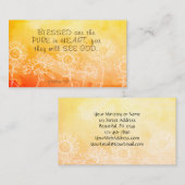 マタイ5:8は賛美聖書の聖句の中で純粋なハートである 名刺 (正面/裏面)