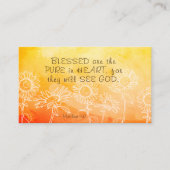 マタイ5:8は賛美聖書の聖句の中で純粋なハートである 名刺 (正面)