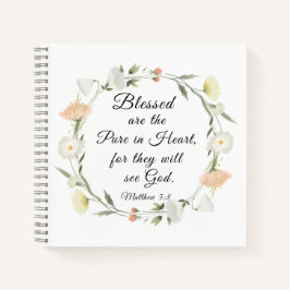 マタイ5:8賛美はハートの中で純粋 ノートブック