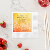 マタイ5 8賛美はハート聖句で純粋 縁ありカクテルナプキン (インサイチュ)