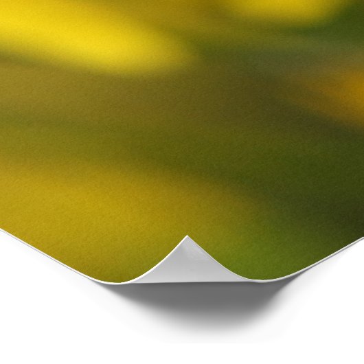 マタイ5:8黄金の花を持つ聖書の聖句 ポスター (角)