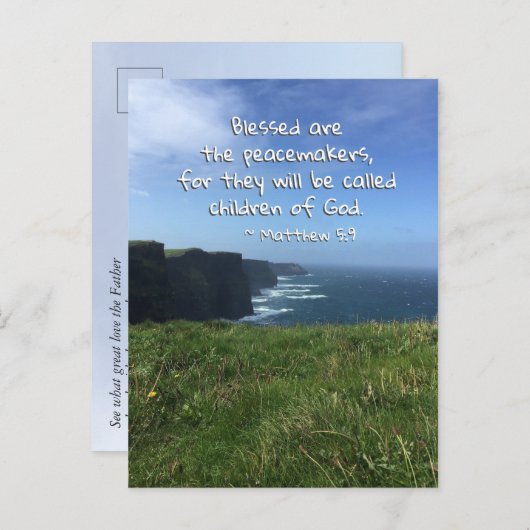 マタイ5:9賛美はアイルランドの平和主義者 ポストカード (正面/裏面)