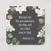 マタイ5 9賛美は平和の人々である スクエア名刺 (正面)