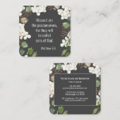 マタイ5 9賛美は平和の人々である スクエア名刺 (正面/裏面)