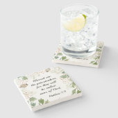 マタイ5 9賛美は平和の人々である ストーンコースター (横)