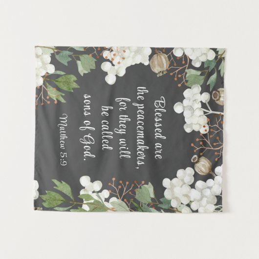 マタイ5 9賛美は平和の人々である タペストリー (正面(横))