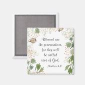 マタイ5 9賛美は平和の人々である マグネット (正面/裏面)