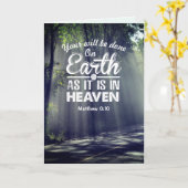 マタイ6:10地上に於ける天国 カード (黄色い花)