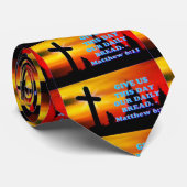 マタイ6:11からの聖書の詩。 ネクタイ (ロール)