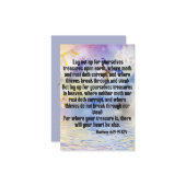 マタイ6:19-21 KJV聖書聖なる書物、 経典Pic Greeting カード (正面/裏面インサイチュ)