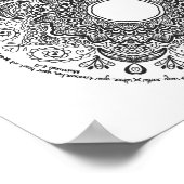 マタイ6:21、彩色感動的曼荼羅 ポスター (角)