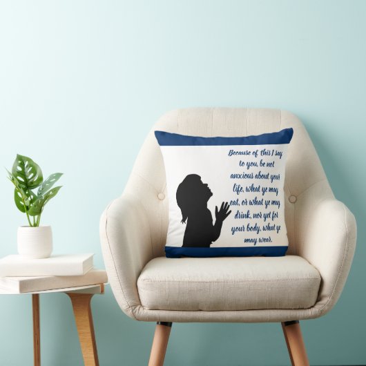 マタイ6:25聖句 – 枕 (椅子)