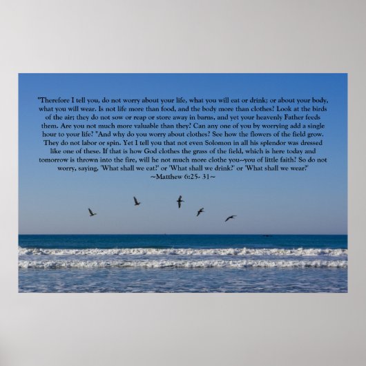マタイ6:25-31ポスター ポスター (正面)