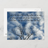 マタイ6:26空中の鳥を見よ… ポストカード (正面/裏面)