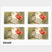 マタイ6:26聖書の聖句、心配するな 長方形シール (シート)