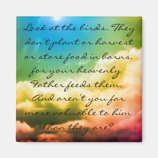 マタイ6:26 マグネット (正面)