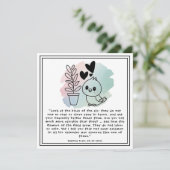 マタイ6:26, 28-29ハウスプラントバード勇気付けられる シーズンカード (スタンド正面)