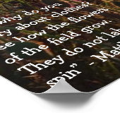 マタイ6:28夕暮れのケシ ポスター (角)