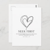 マタイ6:33まず神の国を求めなさい ポストカード (正面/裏面)