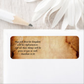 マタイ6:33住所 シール (インサイチュ)