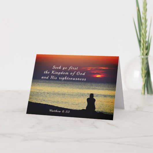 マタイ6:33最初の神の国を求める海 カード (正面)