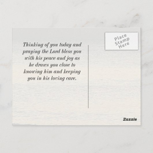 マタイ6:33最初の神の国を求める海 ポストカード (裏面)