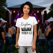 マタイ6:33 キリスト教Tシャツ「キリストの王国の建設者」 Tシャツ