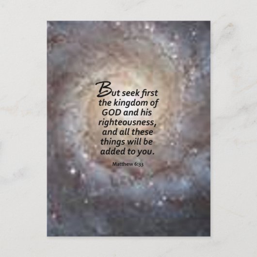 マタイ6:33 ポストカード (正面)