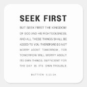 マタイ6:33-34まず神の国を求めなさい スクエアシール (正面)