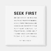マタイ6:33-34まず神の国を求めなさい マグネット (正面)