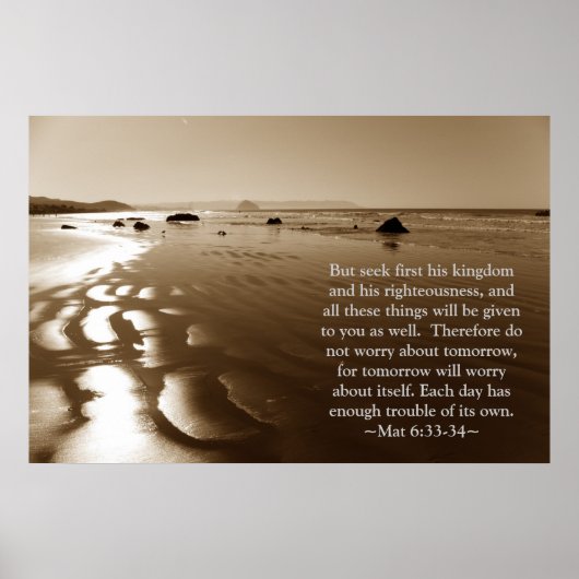 マタイ6:33-34ポスター ポスター (正面)