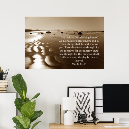 マタイ6:33- 34 ポスター (ホームオフィス)
