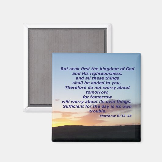 マタイ6:33-34 マグネット (正面/裏面)