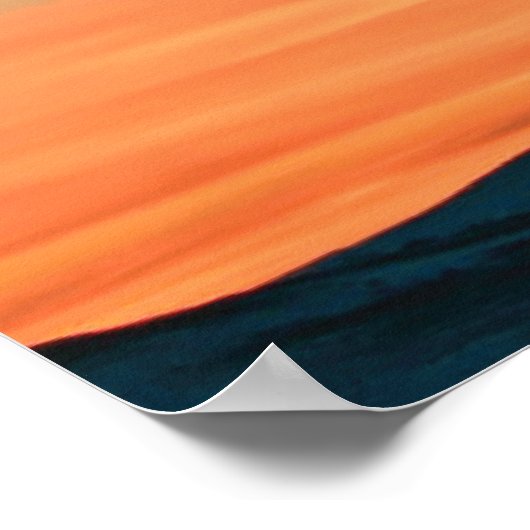 マタイ6:34夕日 ポスター (角)