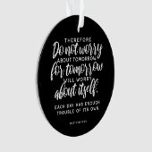 マタイ6:34聖書の節 オーナメント (正面)