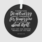マタイ6:34聖書の節 オーナメント (裏面)