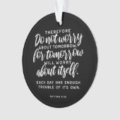 マタイ6:34聖書の節 オーナメント (正面)