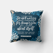 マタイ6:34聖書の節 クッション (裏面)