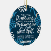 マタイ6:34聖書の節 セラミックオーナメント (右)