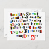 マタイ6:34 ポストカード (正面/裏面)