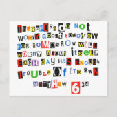 マタイ6:34 ポストカード (正面)