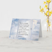 マタイ6:6あなた方がキリスト教祈の聖書の節を読むとき カード (黄色い花)